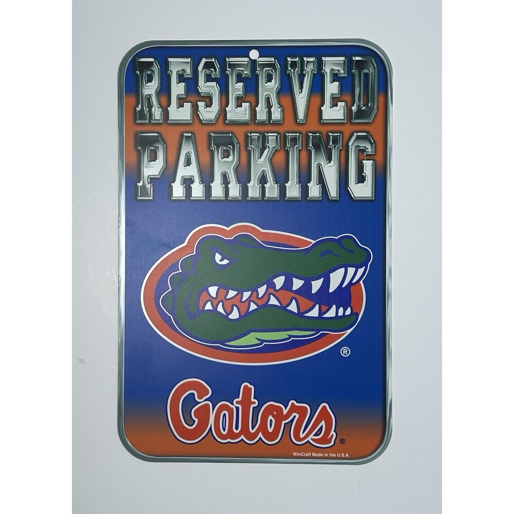 WinCraft Florida Gators Reserved Parking Sign Plaque - NCAA Blue Orange Green